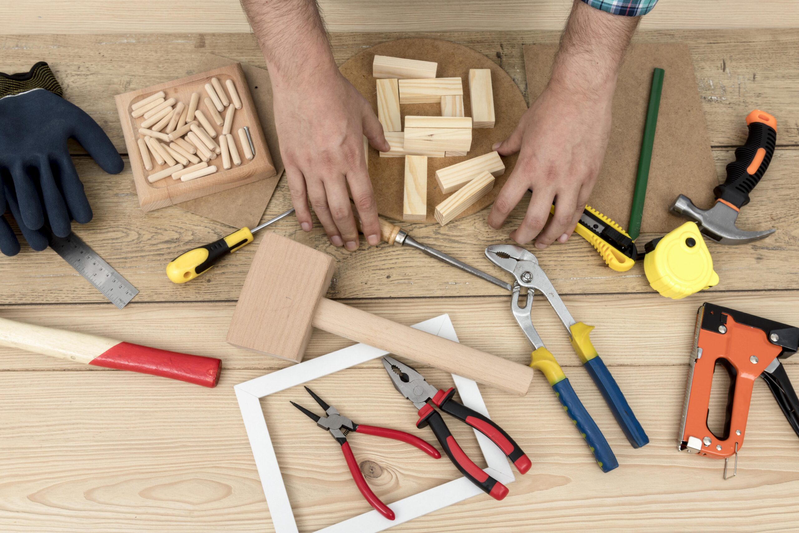 arrangement tools worker hands carpentry concept 1 scaled