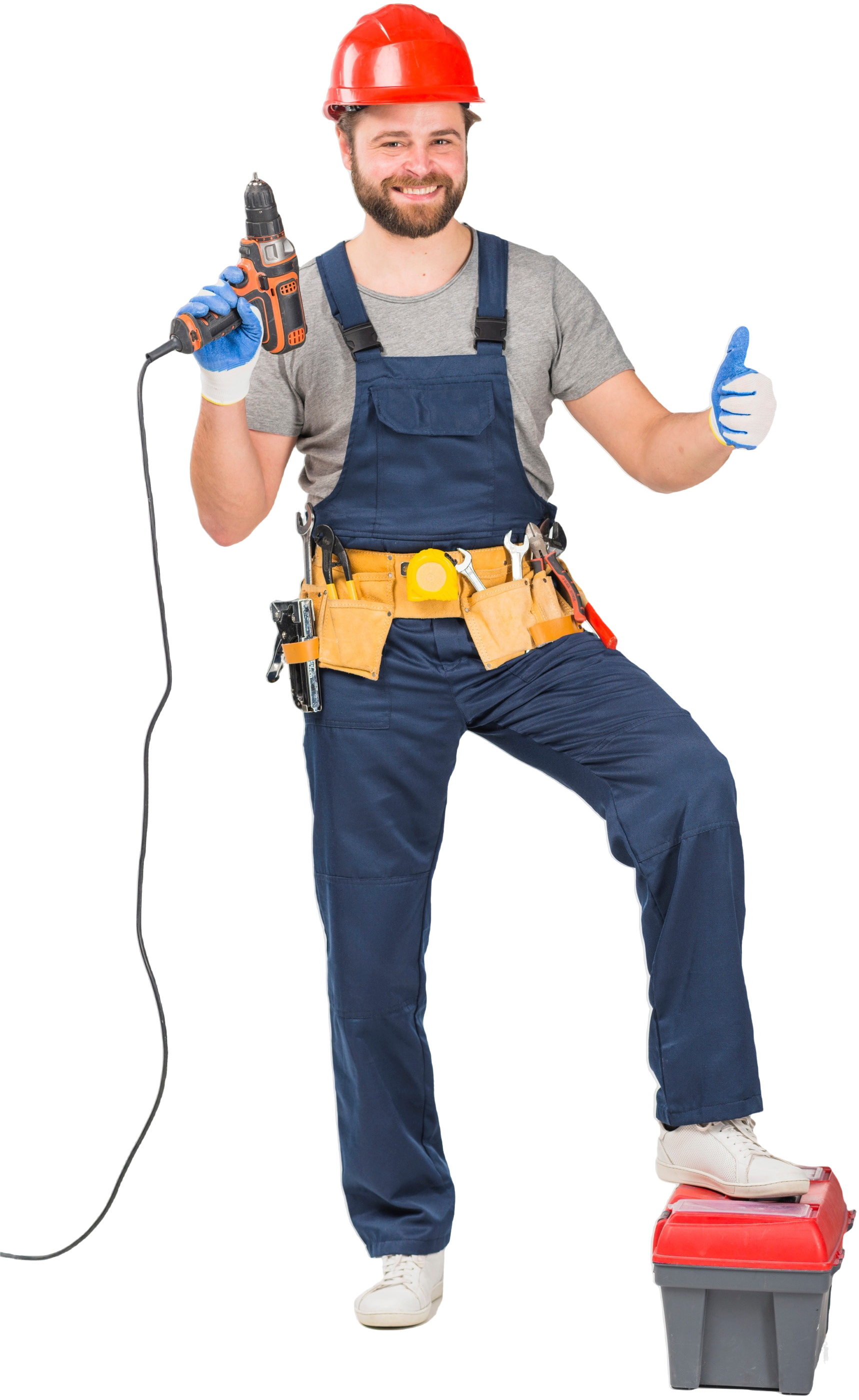 repairman with drill showing thumb up 2 1